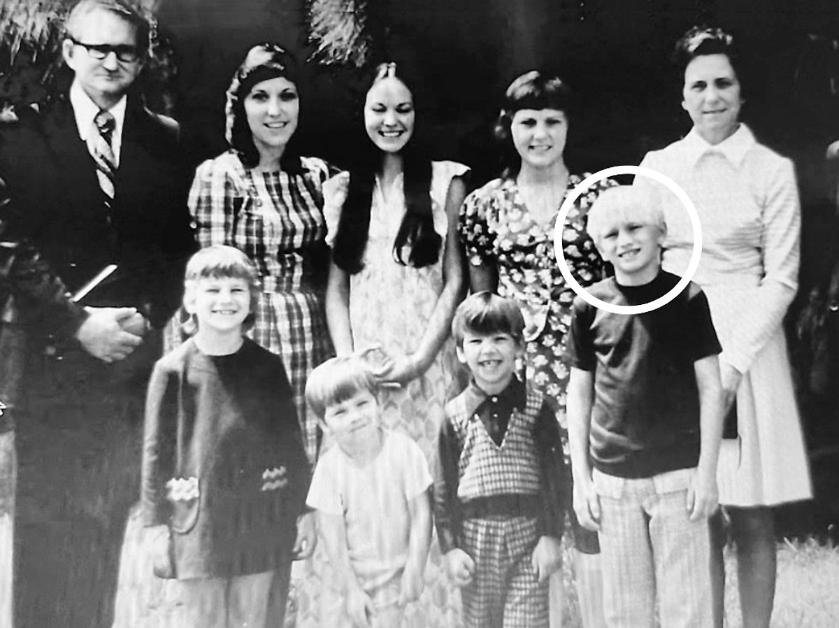 Lamar and his three siblings grew up at a children’s home in Florida. He is the child highlighted in the photo.
