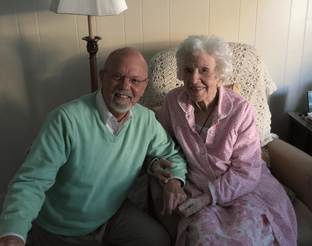 Stella Smith with Development Director Lewis Smith