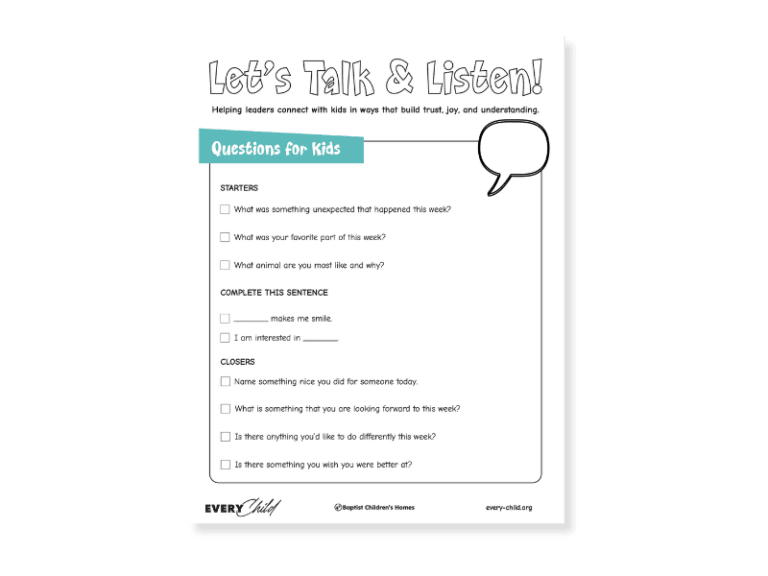 Let’s Talk Family Activity resource cover