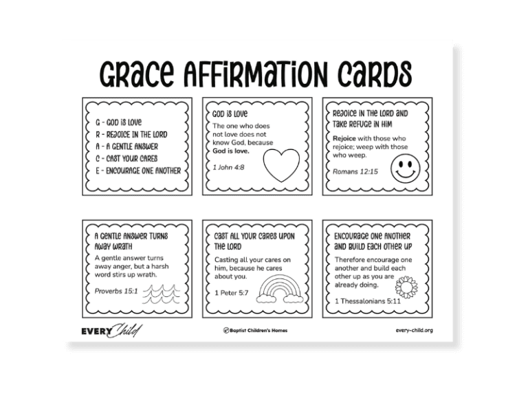Grace Affirmations Coloring Cards resource cover