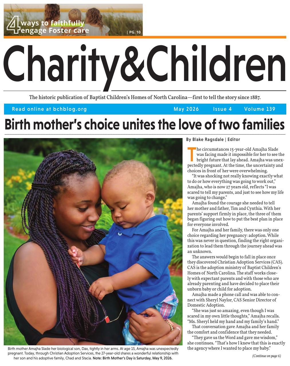 May 2026 issue of Charity and Children