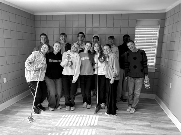 Volunteers completing a hands-on mission project at a BCH campus