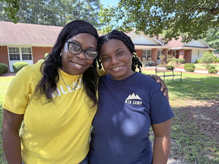 Autumn and houseparent Denise Lewis at BCH’s Odum Home.