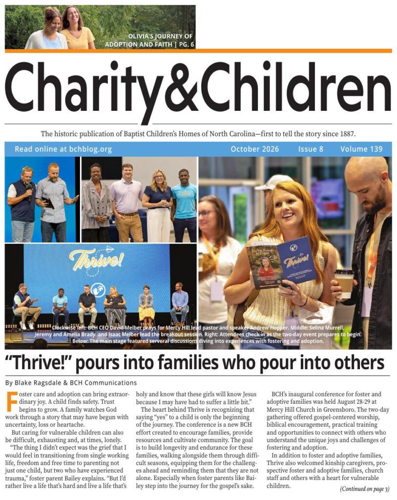 Front page of the October 2026 issue of Charity & Children